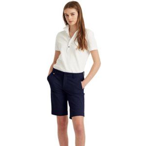 NWT Lauren Ralph Lauren Stretch Cotton Bermuda Shorts MSRP $69.50 Navy Blue